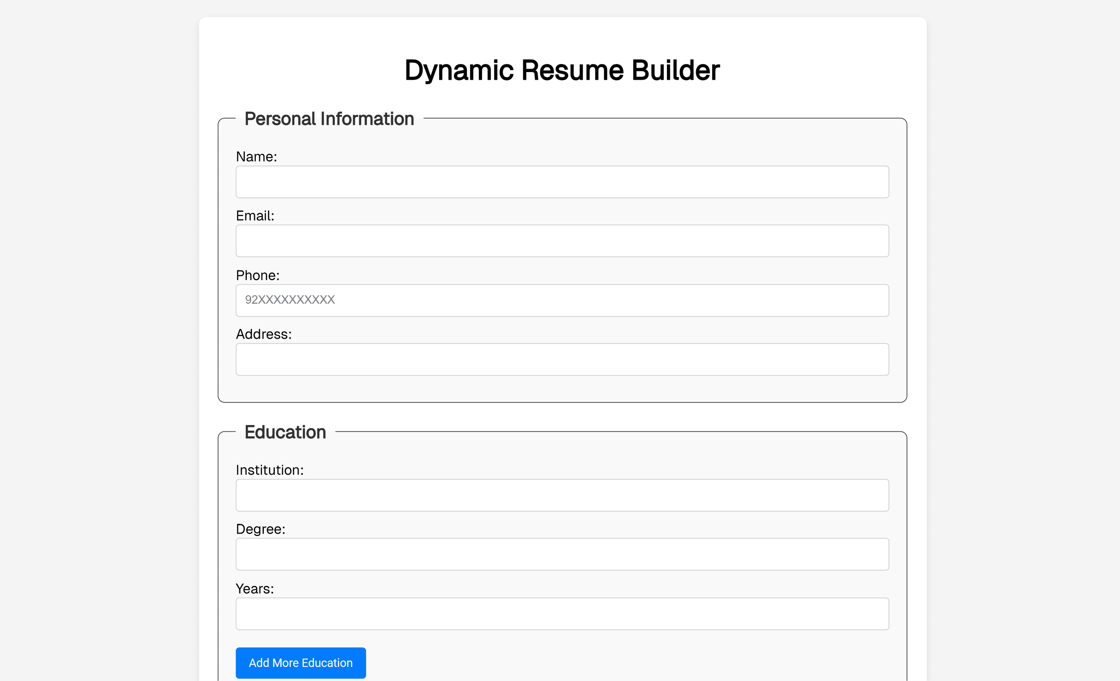Resume Builder